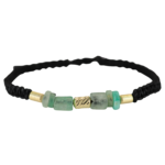 Brazalete Tejido Negro Esmeralda Fusión