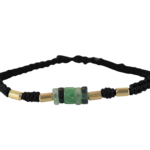 Brazalete Tejido Negro Esmeralda Quo