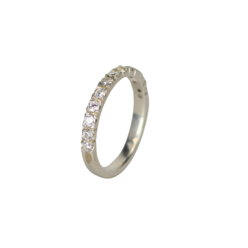 Anillo Cintillo Circon 6,5