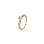 Anillo Promesa Princesa Circon Talla 6 4,3mm-1,1mm