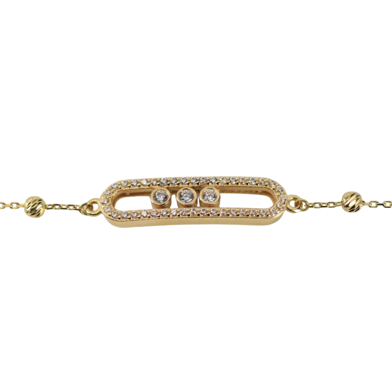 Pulsera Messika Move Circon 3 Oros - 18cm 27,7mm-6,3mm 2,8mm