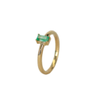 Anillo Esmeralda Baguette Talla 6 5,7mm-3,6mm