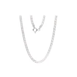 Cadena Cubana Tupida Plata 60cm-3mm