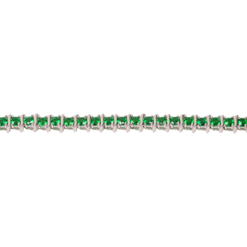 Pulsera Tennis Circon Verde 19cm-4,3mm