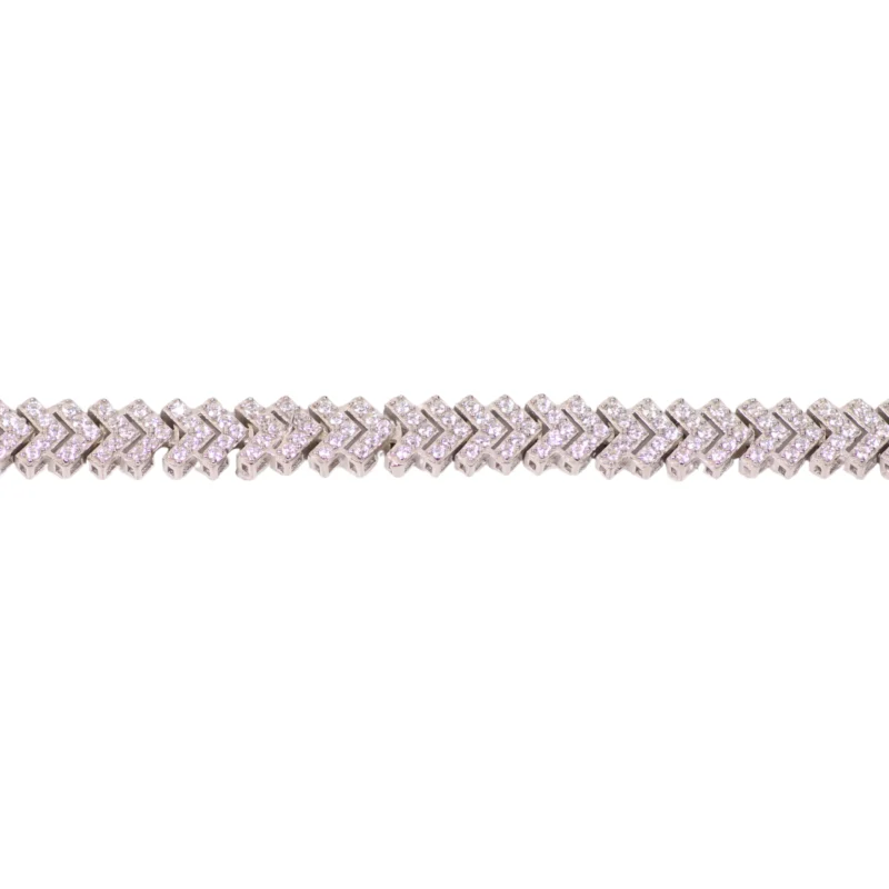 Pulsera Tennis Diamantada Plata 17,5mm-5,9mm