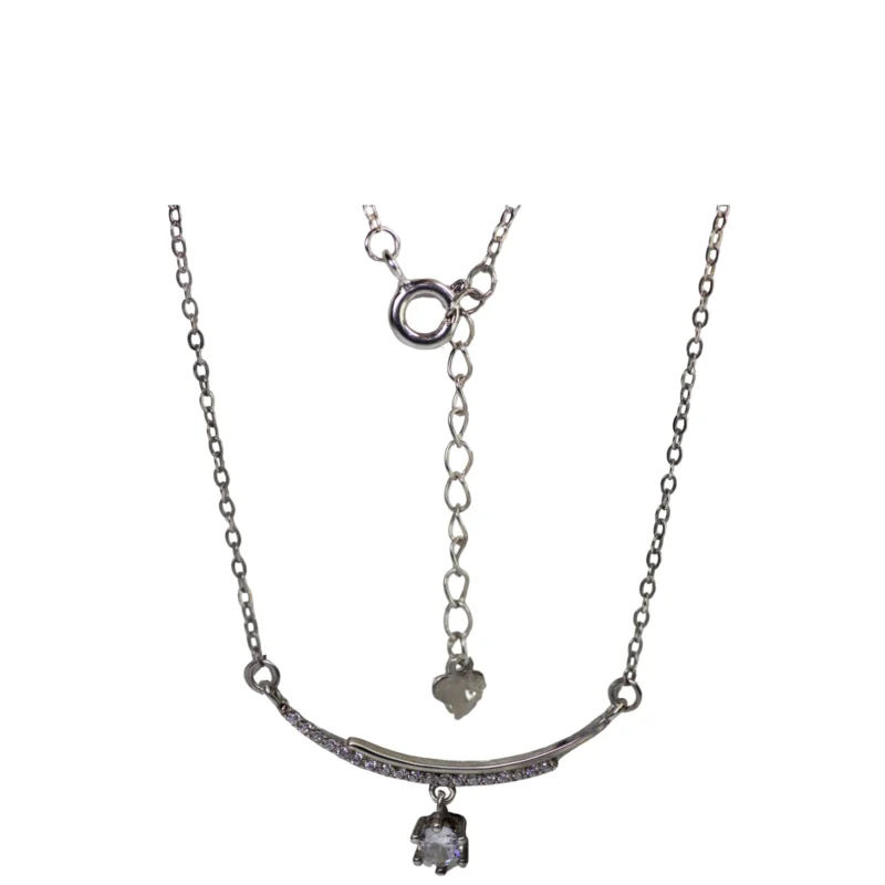 Cadena Gargantilla Línea Circon Plata 45cm