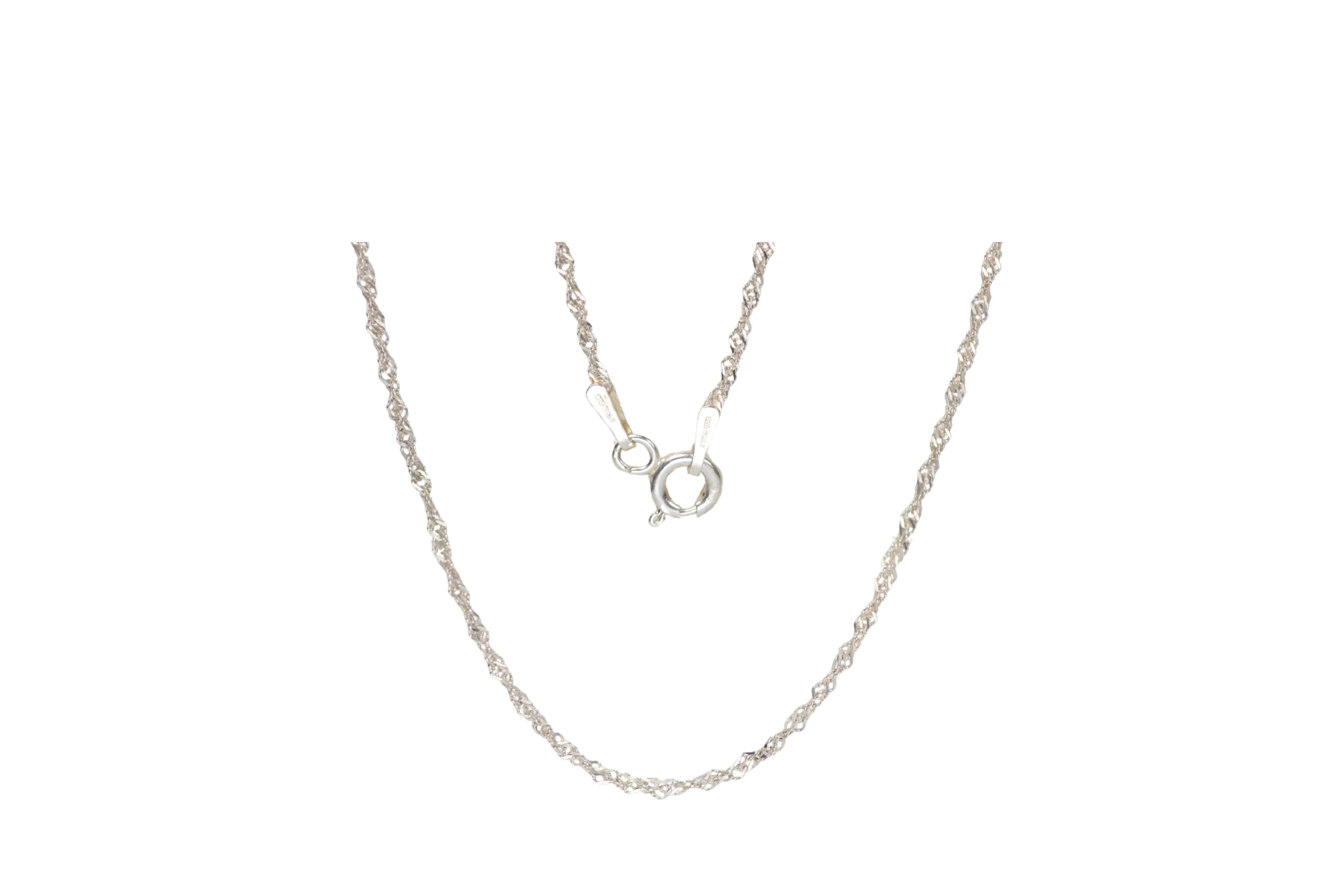 32414 Cadena Singapur Plata 50cms-0,99mm - Imagen 1
