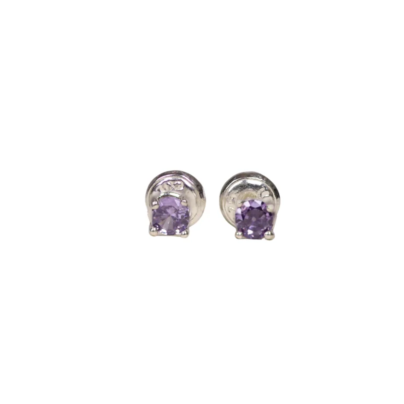 Topos Circon Morado Plata 3,5mm