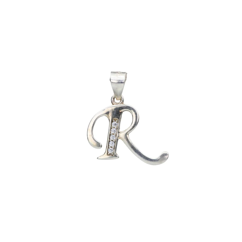 Dije Letra R Plata 27,1mm-20mm