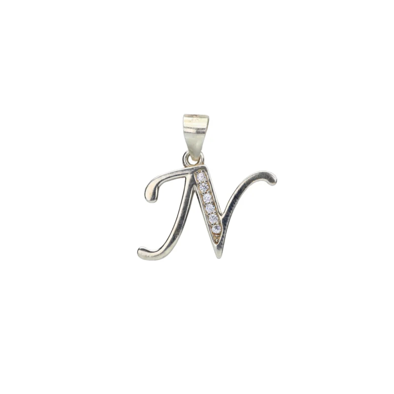 Dije Letra N Plata 27,1mm-20mm