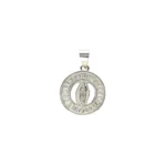 Dije Virgen Milagrosa Circones Baguette Plata 16,7mm-1,6mm
