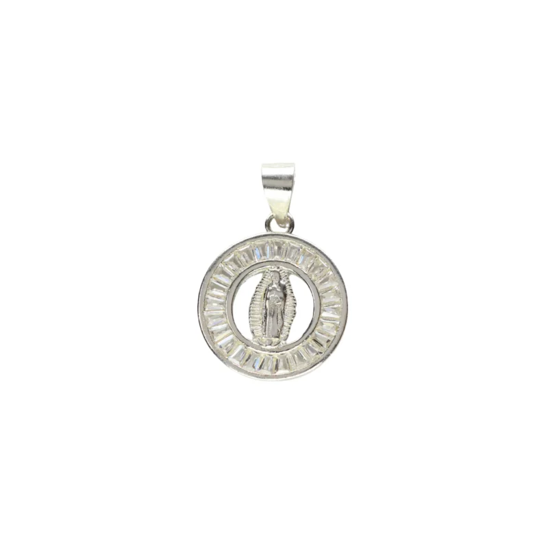 Dije Virgen Milagrosa Circones Baguette Plata 16,7mm-1,6mm