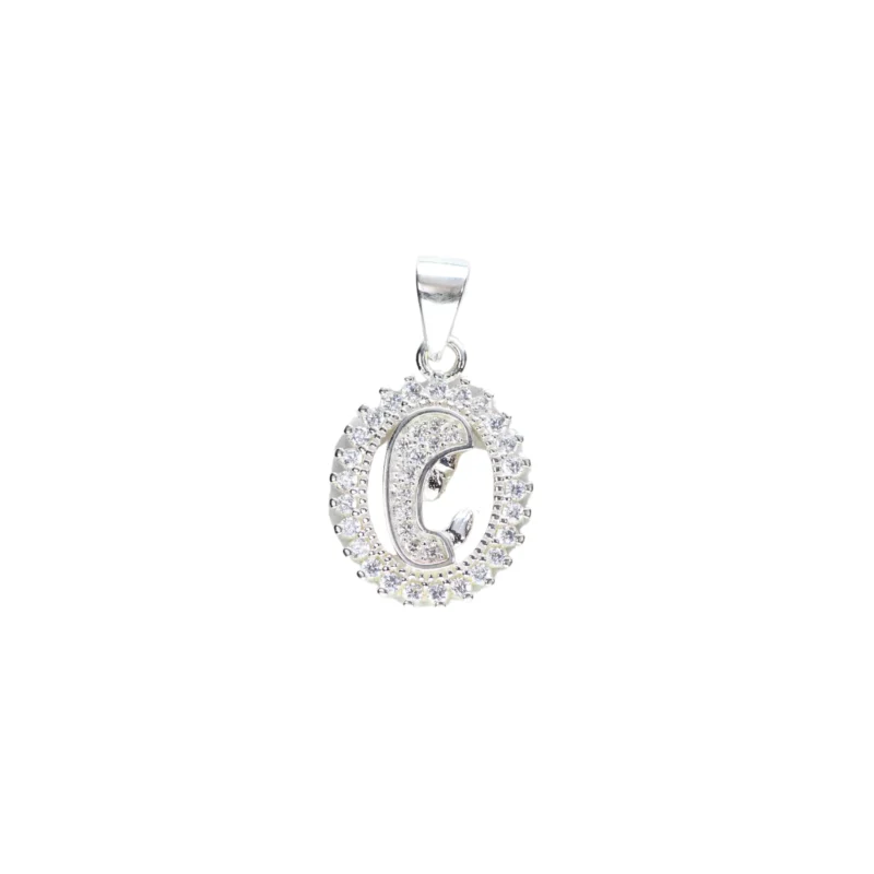 Dije Virgen Circones Plata 16,7mm-12mm