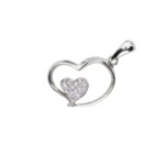 Dije Corazón Plata 15,5mm-16,3mm