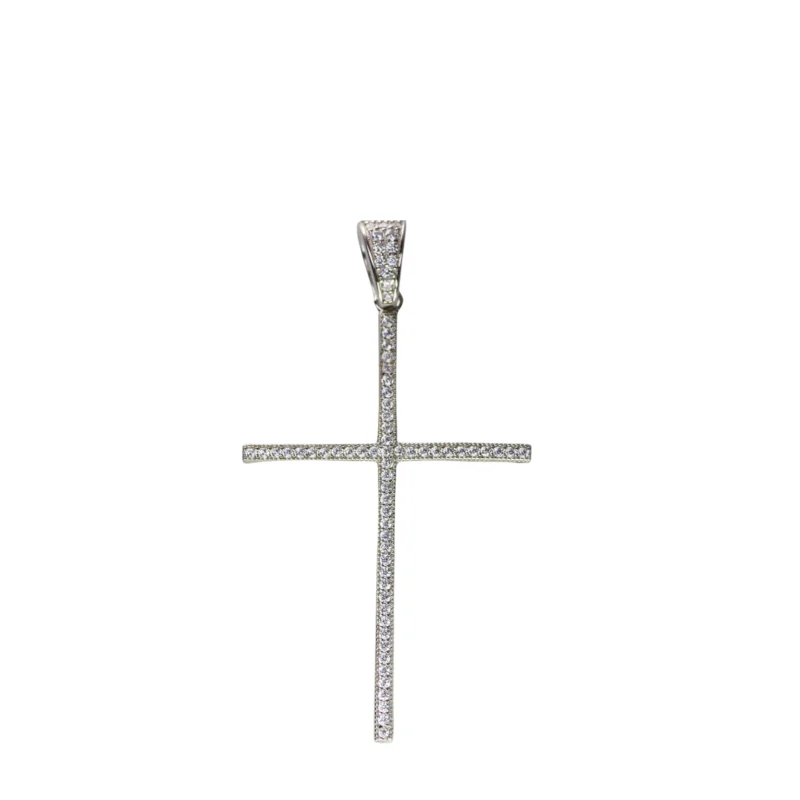 Dije Cruz Circones Plata 45,7mm-28,8mm
