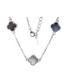 Cadena VC&A Nácar Plateado Plata 45cm x 10.2mm.