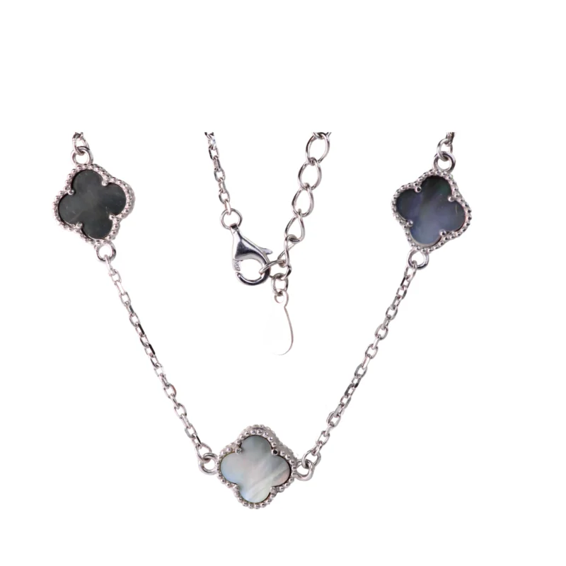 Cadena VC&A Nácar Plateado 45cm x 10.2mm.