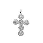 Dije Cruz Circones Plata 25,7mm-15,8mm