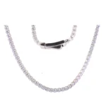 Cadena Tennis Circones Blancos Oro Blanco 45cm-11,7mm