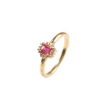Anillo Rubi Y Diamantes Arcane Oro 18K Talla 7