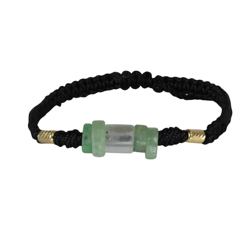 Brazalete Tejido Negro Esmeralda Union