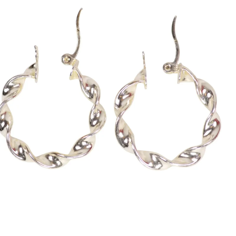 Candongas Melcocha Torneada Plata 20,7mm-4,60mm