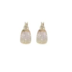 Candongas Circones Blanco Ovalada Plata 15,53mm