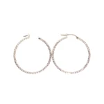 Candongas Diamantada Plata 35mm