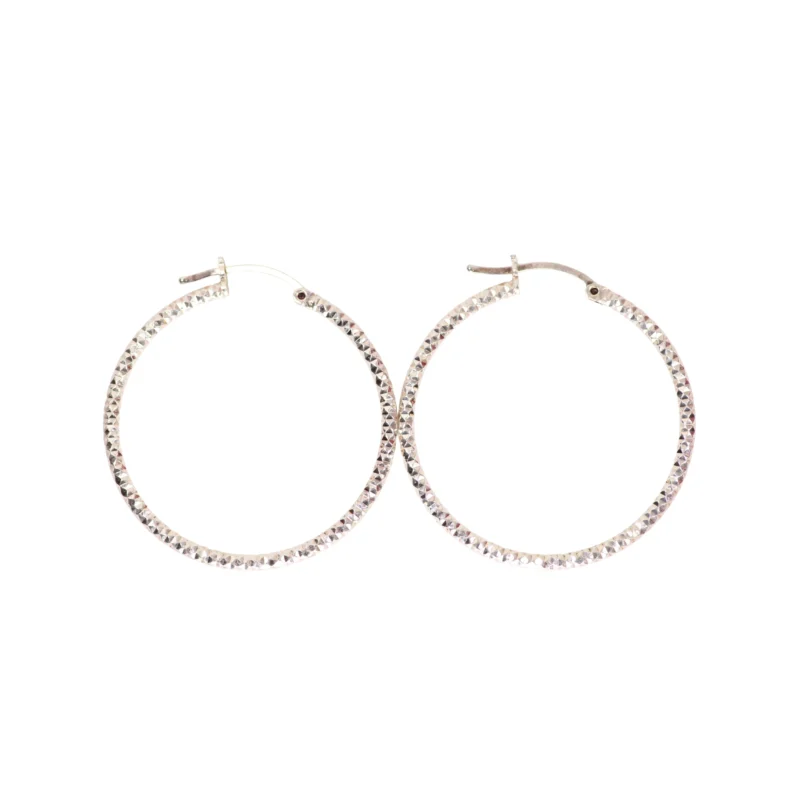 Candongas Diamantada Plata 35mm