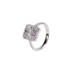 Anillo Baguett Diamantes Kim Kardashian Oro Blanco 18K Talla 7 (0.54cts)