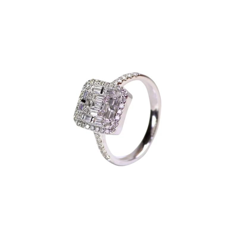 Anillo Baguett Diamantes Kim Kardashian Talla 7 (0.54cts)