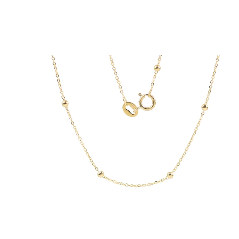 Cadena Eslabones Militar Oro 18K 45cm-0,4mm