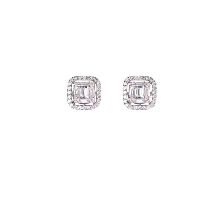 Topos Jackets En Diamantes Oro Blanco 18K 8,5mm-8,5mm