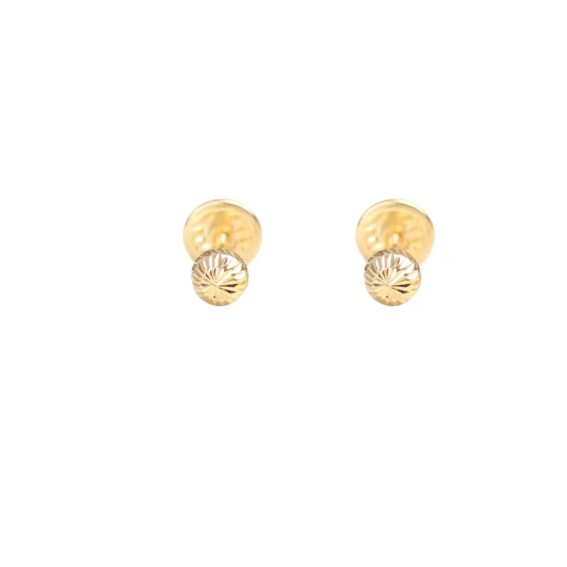 Topos Bola #8 Diamantada Oro 18K 8mm
