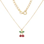 Cadena Cherry Blossom Zirconita Oro 18K 45cm-9,5mm