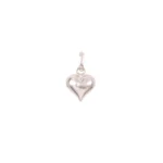 Dije Corazon Love Plata 925 13,2mm, 10,4mm, 4,7mm