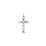 Dije Cruz Cristo Recta Plata 925 29,7mm, 17,6mm, 3,9mm