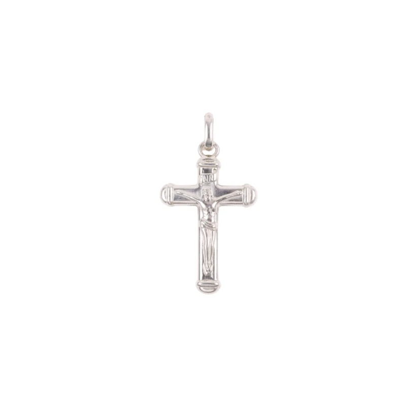 Dije Cruz Cristo Recta Plata 925 29,7mm, 17,6mm, 3,9mm