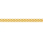 Pulso Bismark Doble Oro 18K 19cm-3,4mm-1mm