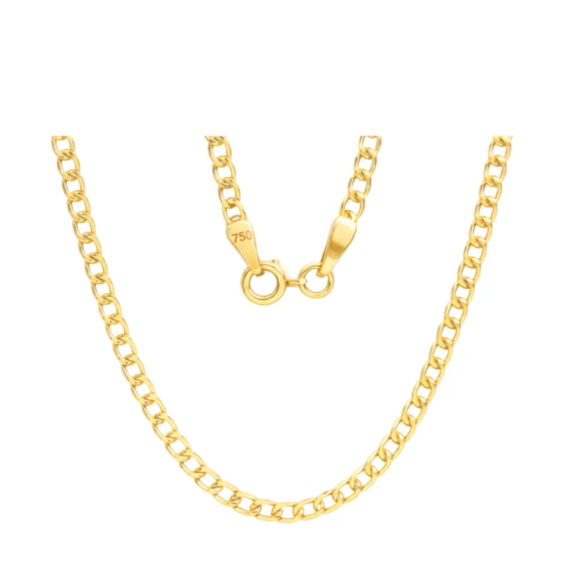 Cadena Cubana Oro 18K 60cm-2,6mm-0,6mm