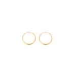 Candongas Lisas Oro 18K 12,2mm-1,1mm