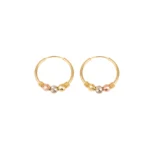 Candongas Bolas Tres Oros Oro 18K 16,3mm-3mm