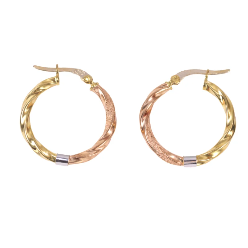 Candongas Melcocha Tres Oros Oro 18K 32,5mm-2,3mm