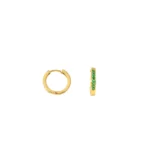 Candongas Tiny Circones Verde Oro 18K 10,8mm-2,4mm 1,3mm