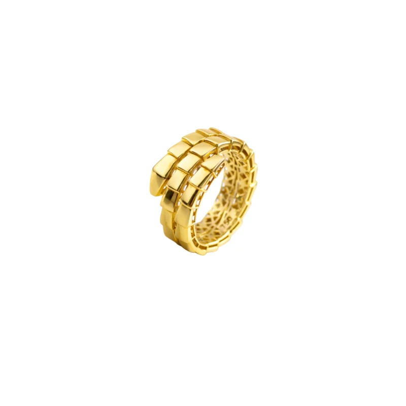 Anillo Serpenti Viper Bvlgari Oro 18K  11,4mm-2,8mm Talla 7