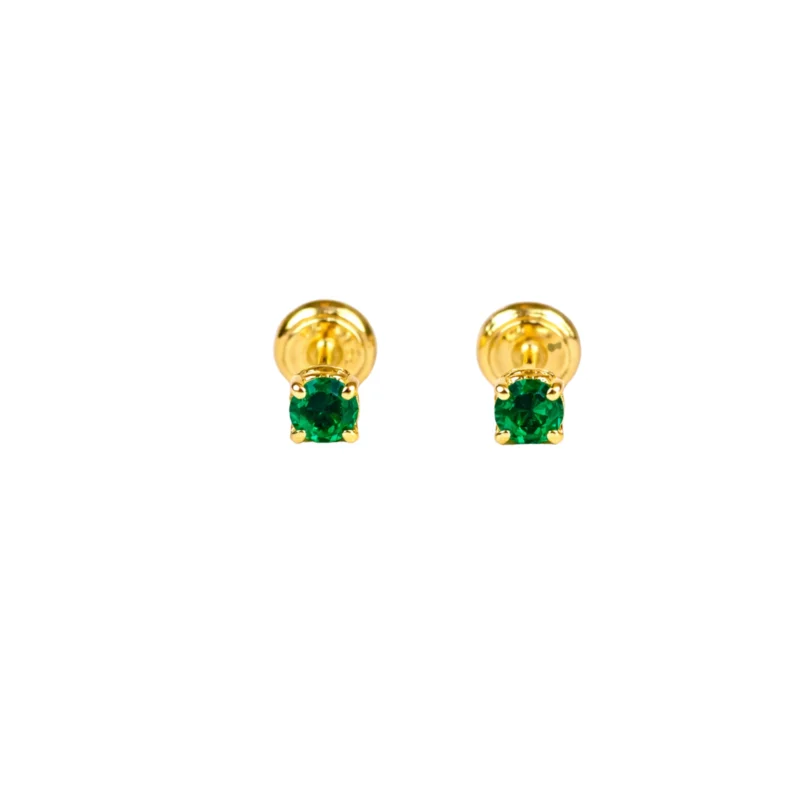 Topos Esmeralda Oro 18K 4mm