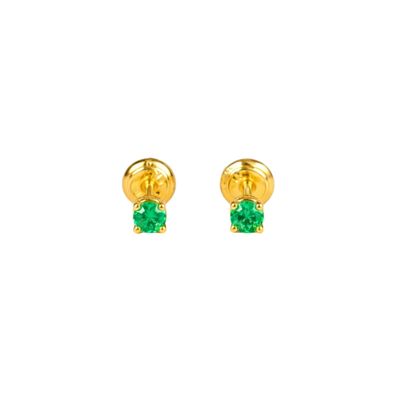 Topos Esmeralda Oro 18K 3mm