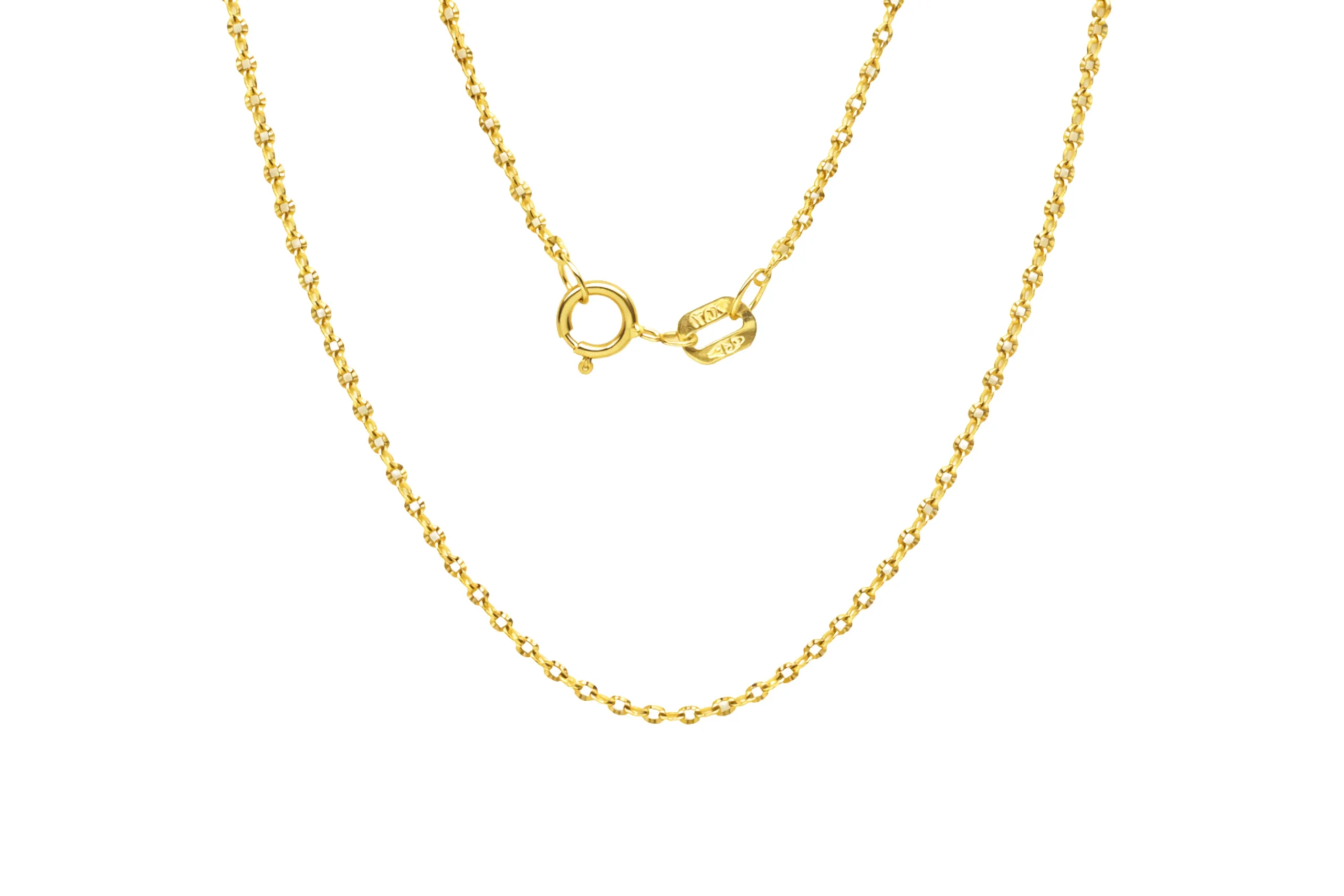 21311 Cadena Eslabones Diamantado Oro 18K 40cm-1,41mm - Imagen 1