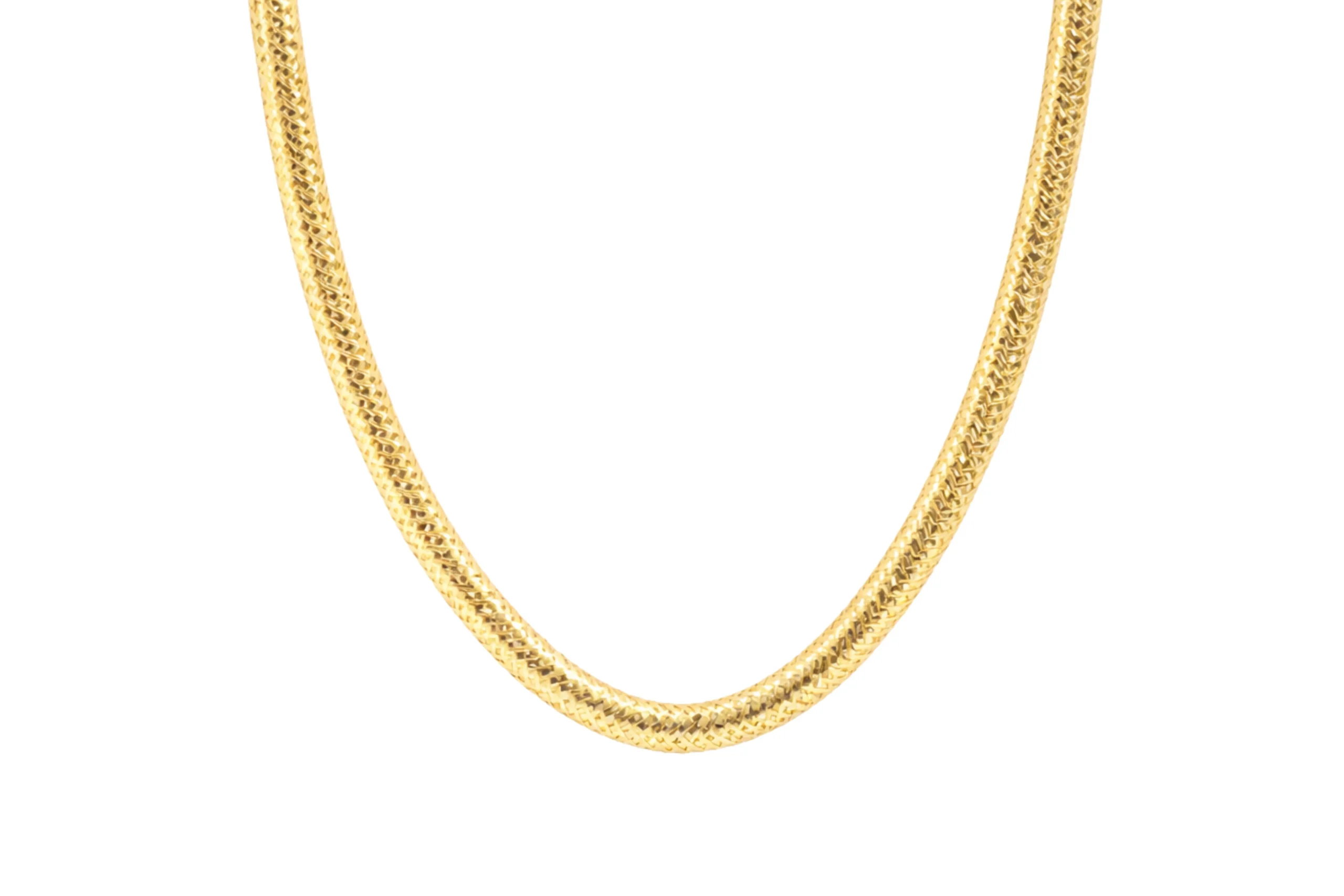 24424 Cadena Guaya Resortada Oro 18K 50cm-3mm - Imagen 1