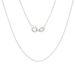 Cadena Eslabones Oro Blanco 18K 50cm-1,3mm